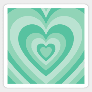 mint retro heart Sticker